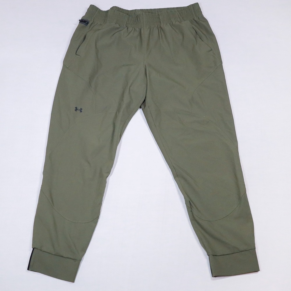 Under Armour Joggers Mens Medium Olive Green Tech Training Performance Pants M